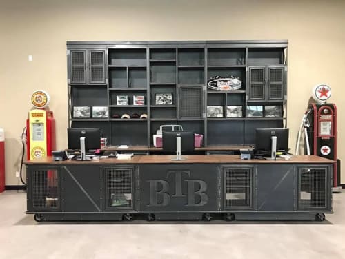 Retail Counter and Wall | Tables by Vintage Industrial | BTB Products in Henderson