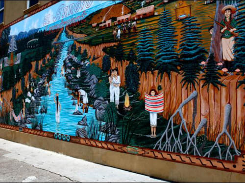 Lavando Agusto | Street Murals by Ernesto A. Paul | El Arroyo Laundry in San Francisco