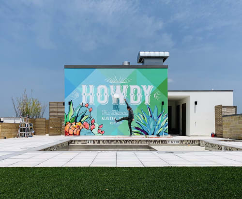 Howdy Mural | Murals by Mike Johnston | The Braxton in Austin
