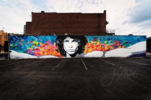 Jim Morrison mural | Murals by Tim Carmany | Fronimo's Downtown in Canton