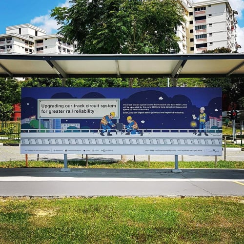 Illustration | Murals by illobyanngee | Buona Vista MRT Station in Singapore