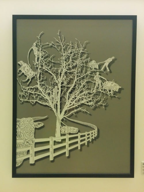 Dragging Cows Up A Tree | Art & Wall Decor by Bovey Lee | Zuckerberg San Francisco General Hospital and Trauma Center in San Francisco