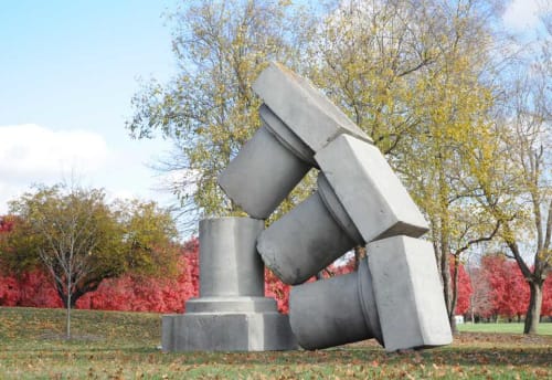 Impermanent Column | Sculptures by Thomas Skomski | University of Illinois at Springfield in Springfield