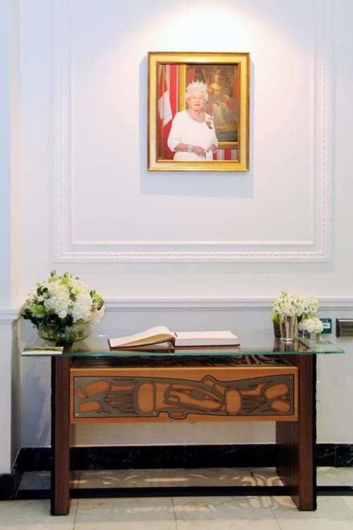 Sign-in Table | Tables by Sabina Hill | High Commission of Canada in the United Kingdom in London
