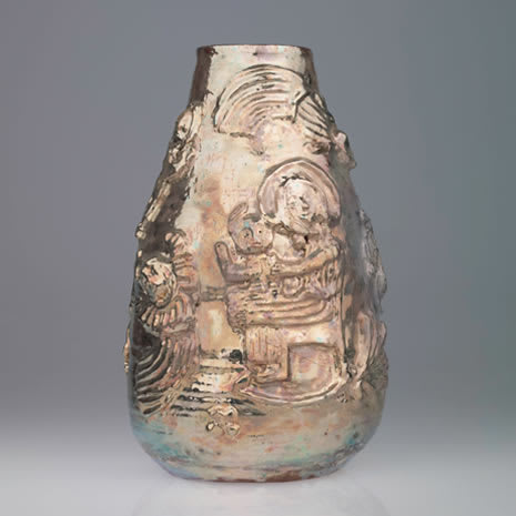 Gold Glazed Vase | Vases & Vessels by Beatrice Wood | Mills College Art Museum in Oakland