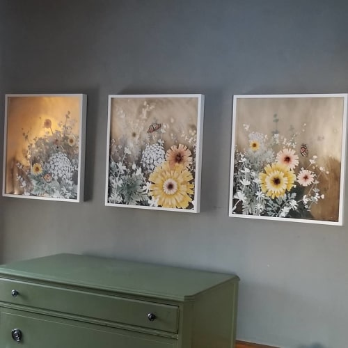 Field Monarchs | Oil And Acrylic Painting in Paintings by Cara Enteles Studio