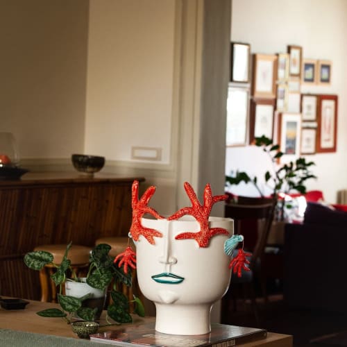 Corallina defender of sea | Vase in Vases & Vessels by Patrizia Italiano