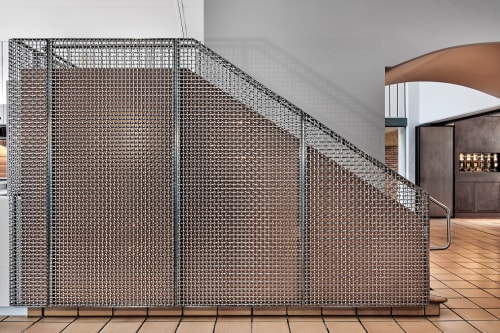 Woven Stainless Steel Mesh By Banker Wire Seen At Domaine