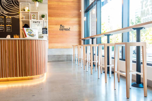OSTRA Counter height stool | Chairs by SHIPWAY living design | Earnest Ice Cream, North Vancouver in North Vancouver