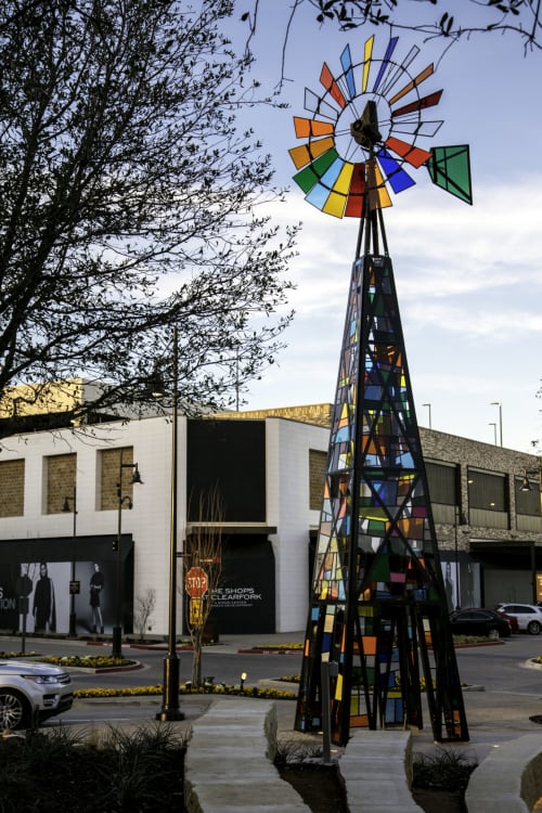 Windmill | Sculptures by Tom Fruin | The Shops at Clearfork in Fort Worth