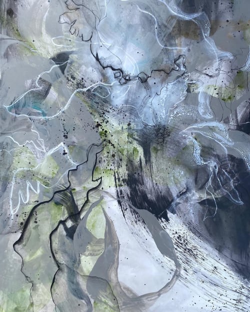 Abstract Plant Painting | Paintings by Genna Draper | Gray Sky Gallery in Seattle