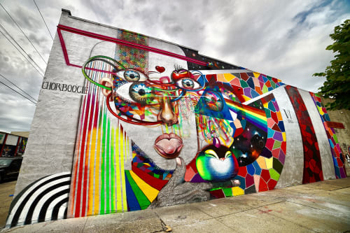 VI SINS | Street Murals by Chor Boogie | St Nicholas Ave. Murals in New York