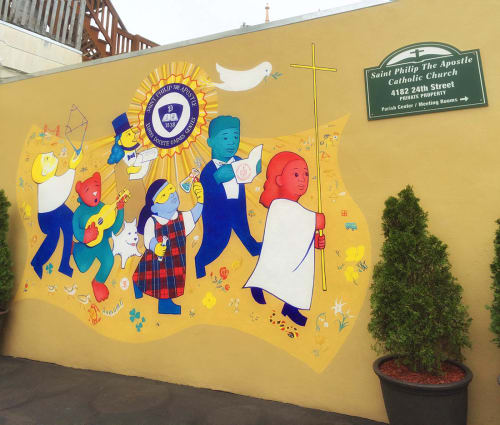 St. Philip The Apostle School Mural | Murals by Stefan Salinas | St Philip the Apostle School in San Francisco
