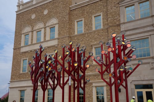 Illuminated Arboreal Data Codes | Sculptures by Koryn Rolstad | Texas Tech University in Lubbock