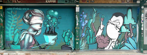 Graffiti Characters | Street Murals by Giorgos Beleveslis (wake_ykz) | Naschmarkt in Vienna