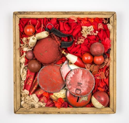 Found Objects Frame | Wall Hangings by Steve Wiman | Fort Worth Community Arts Center in Fort Worth