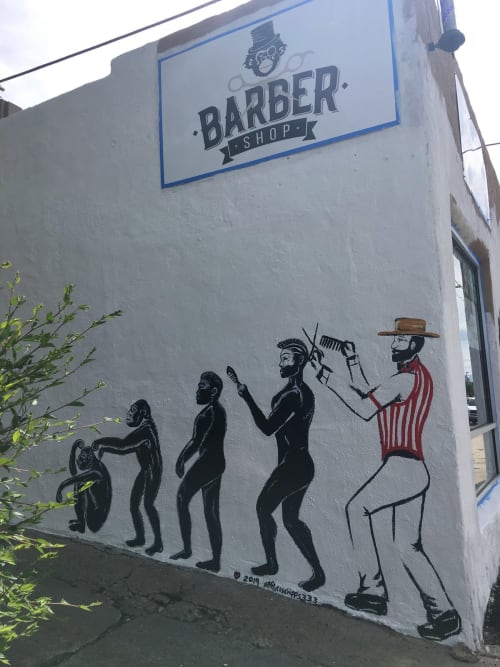 Mural | Murals by Mariel Rose Garcia | The Barber Shop in Denver