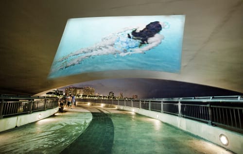 Submerge, Public Art Video Installation, City of West Palm Beach | Photography by Artist Cheryl Maeder | City of West Palm Beach in West Palm Beach