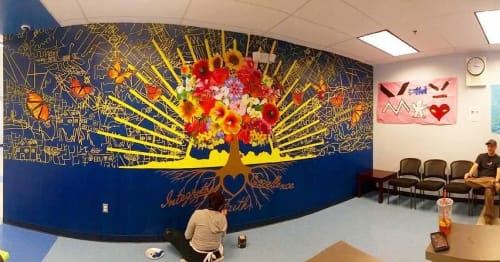 Arbol De Nuestra Identidad (Tree of Our Identity) | Murals by Patricia Barrera | Esperanza Academy Charter School in Philadelphia