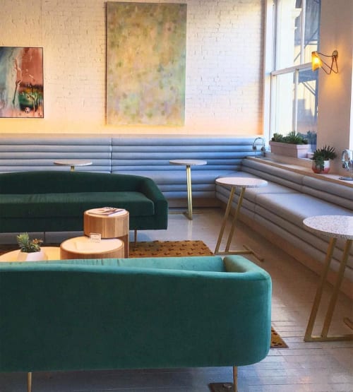 Vivi Sofa in Emerald | Couches & Sofas by Bakarian Studio | The Wing SoHo in New York