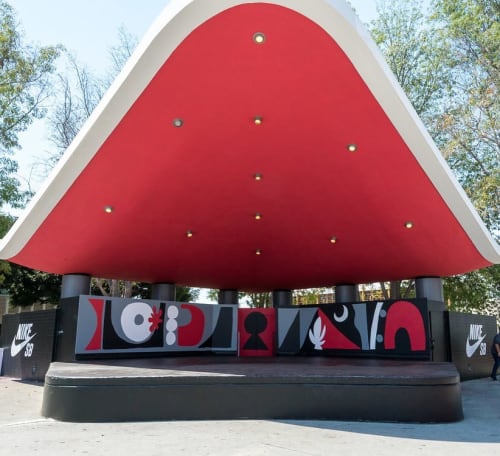 Nike Go Skateboarding Day Mural | Street Murals by Cody Hudson | West LA Courthouse Skate Plaza in Los Angeles