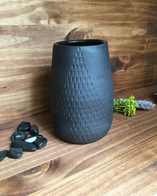 Black Clay Vase | Vases & Vessels by Jennifer Spring Ceramics