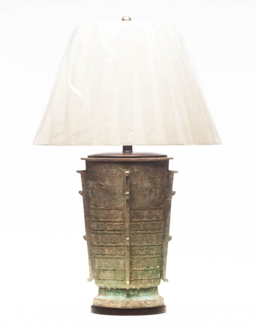Eclipse Verdigris Bronze Table Lamp | Lamps by Lawrence & Scott