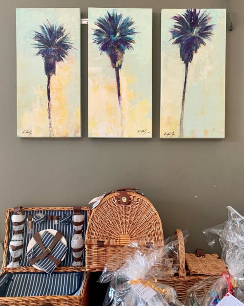 Palm Trees painting | Paintings by Kathleen Keifer | Barsha Wines And Spirits in Manhattan Beach