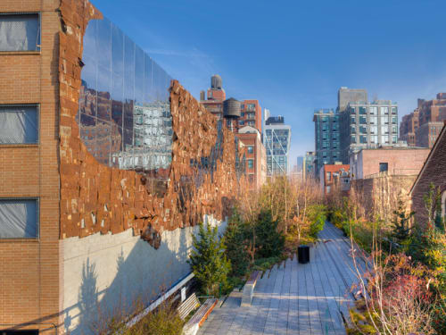 Broken Bridge II, 2012 | Public Sculptures by El Anatsui | The High Line Park in New York