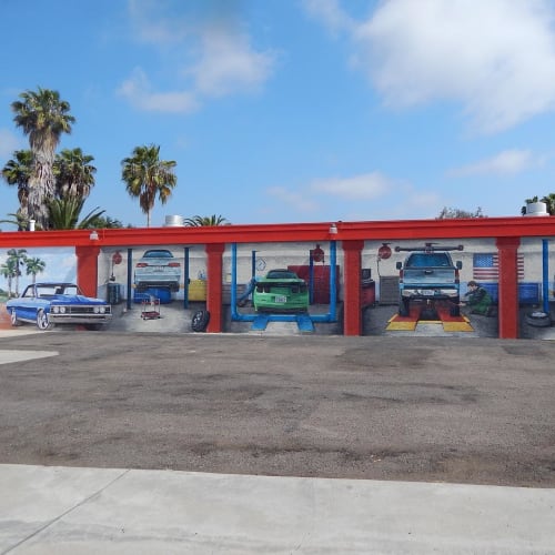 Mural By Hanna S Murals Seen At Wow Auto Care Poway Wescover
