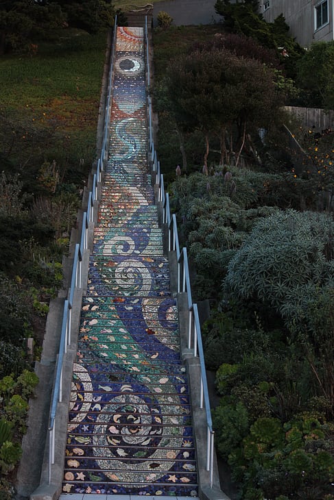 16th Avenue Tiled Steps | Tiles by Aileen Barr | 16th Avenue Tiled Steps in San Francisco