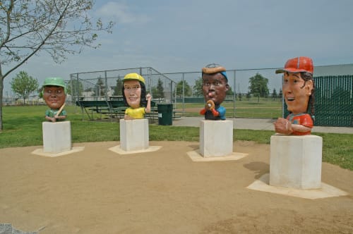 Little Leaguers | Sculptures by Tony Natsoulas | Tahoe Tallac Little League in Sacramento