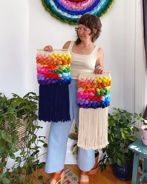 Rainbow Weaving | Macrame Wall Hanging in Wall Hangings by Nova Mercury Design