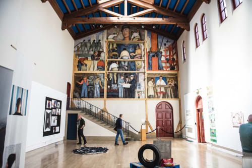 The Making Of A Fresco Showing The Building Of A City By Diego Rivera At San Francisco Art Institute San Francisco Wescover Murals