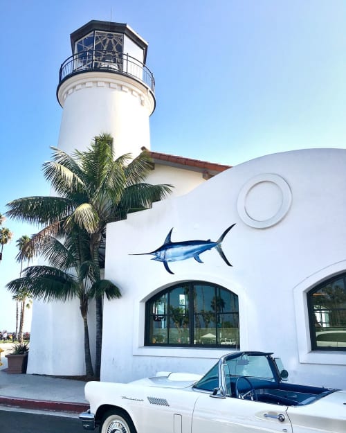 Swordfish Mural | Murals by Kelly Clause | Bluewater Grill in Santa Barbara