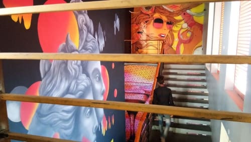 Orange Girl Mural | Murals by Saffronish Art Studio | Gilly’s Resto Bar, Bangalore in Bengaluru