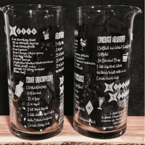50’s Style Mixing Glasses | Drinkware by Reclamation Etchworks | Pacific Cocktail Haven in San Francisco