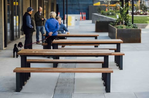 RECYCLED IRONBARK OUTDOOR TABLES & BENCHES | Tables by Thor's Hammer | Kingsborough Developments in Forrest