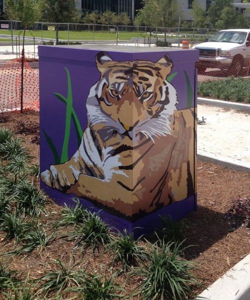 Tiger Mural | Street Murals by Robin Daning | LSU Health New Orleans in New Orleans
