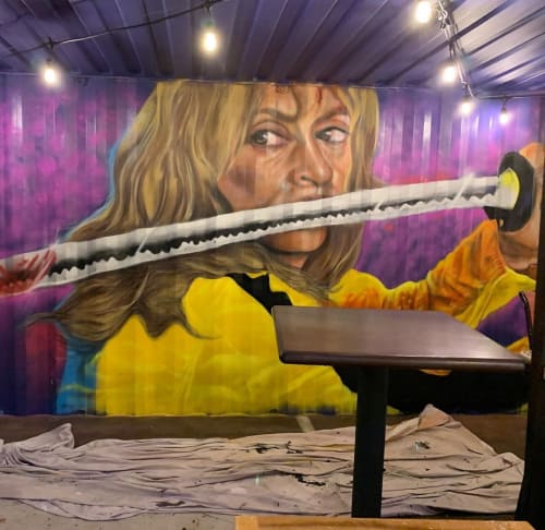 Kill Bill Mural | Murals by artistraman | Burger Warfare in Greensboro