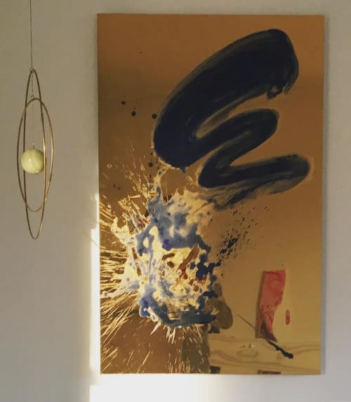 Mirror Gold | Oil And Acrylic Painting in Paintings by Frederik Hesseldahl - The Art of Clean