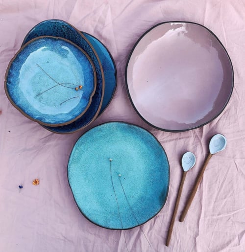 Earth and Sky Ceramic Dishes | Ceramic Plates by Vali Croxatto