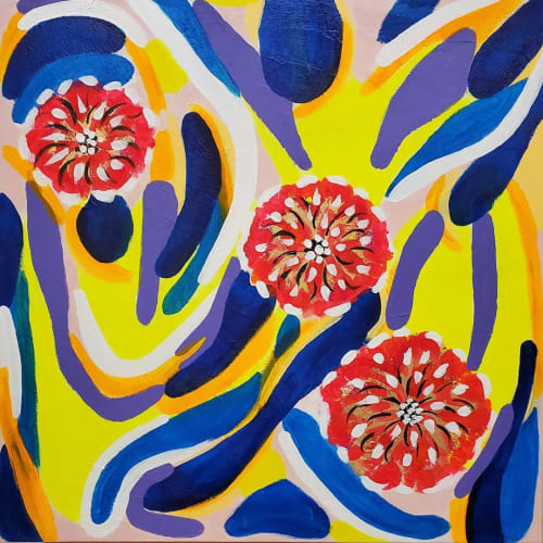 Colorful Contemporary Painting | Oil And Acrylic Painting in Paintings by Tina Mokuau