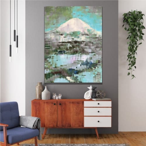 Mt. Rainier Canvas Print | Paintings by Debby Neal Arts