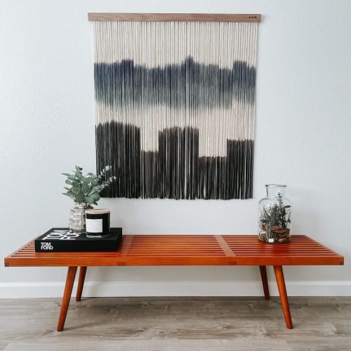 Extra Large Black and Blue Macrame Wall Hanging | Wall Hangings by Love & Fiber