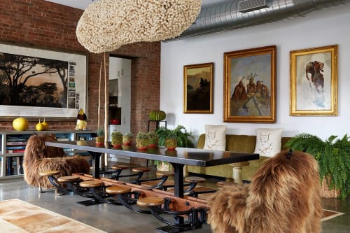 The Get Back Original Swing-Out Seat Dining Table | Tables by Get Back Inc (Tim Byrne - Curator / Creator of Vintage-American Industrial Style Furniture) | Manhattan Loft in New York