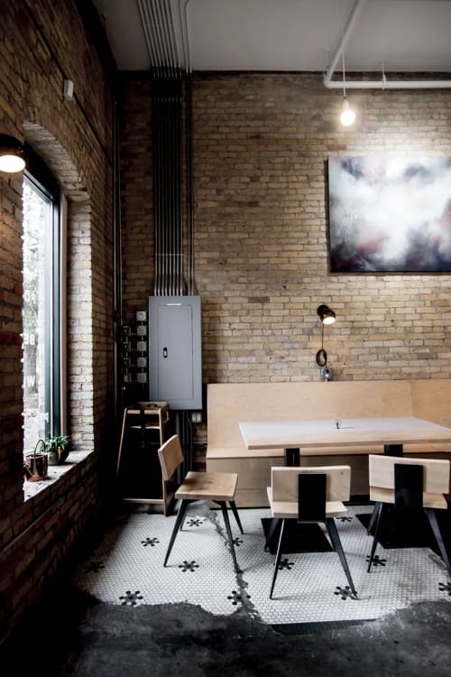 Custom Seating | Chairs by Concrete Pig | Northern Coffeeworks in Minneapolis