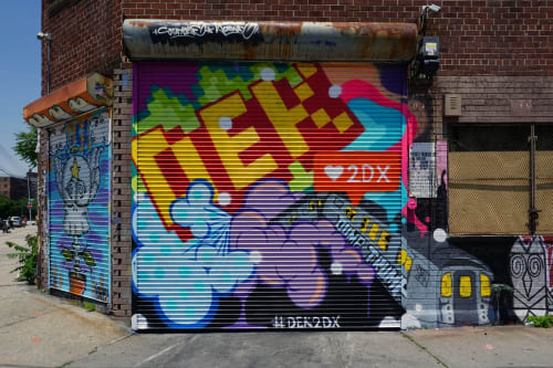 Gate Mural 2 | Murals by Dek2dx | Welling Court Mural Project in Queens