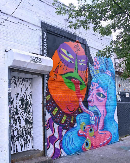 Tongues | Street Murals by Kristen Liu Wong | Superchief Gallery NY in Queens