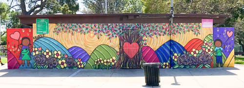 Frog Mural | Street Murals by Skye Amber Sweet of Skyepoet | Holly Park in Hawthorne